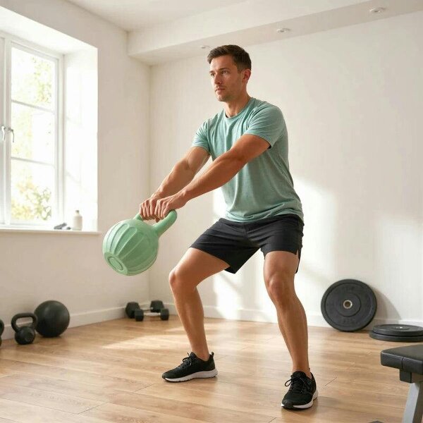 Kettlebell for Strength Training Kettle Bell with Non-Slip Handle 8 kg Green