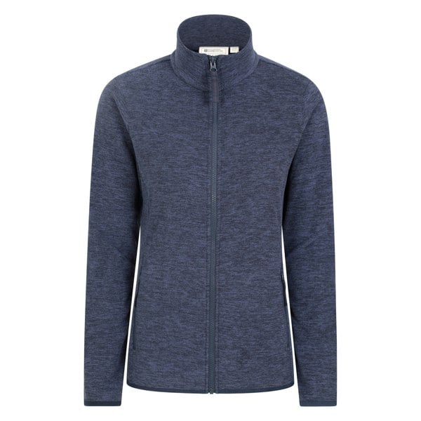 Mountain Warehouse Womens/Ladies Snowdon II Melange Full Zip Fleece Jacket - Dark Blue