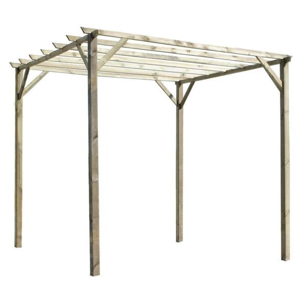 Cerland Ancolie Wooden Pergola 3m x 3m Square Timber Garden Shelter Gazebo