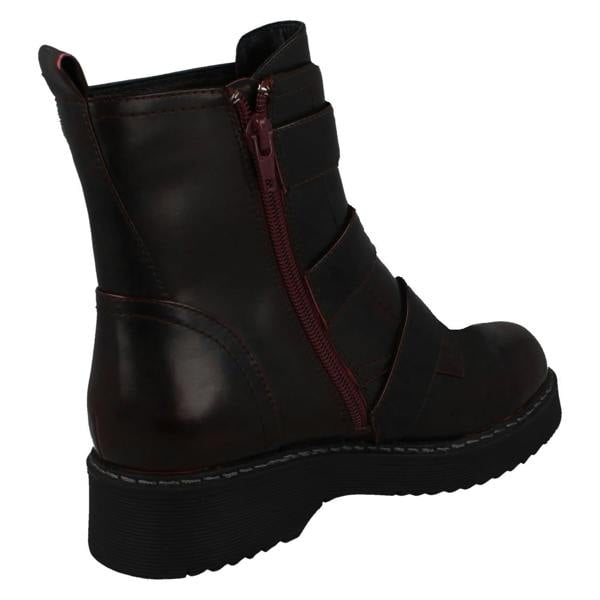 Spot On Ladies Spot On Buckle Ankle Boots F51069