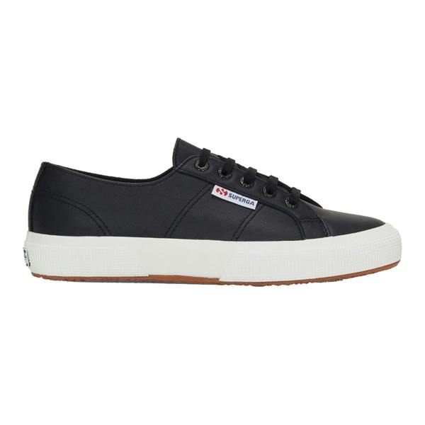Superga Unisex Adult 2750 Nappa Leather Trainers - Black/Avorio - 