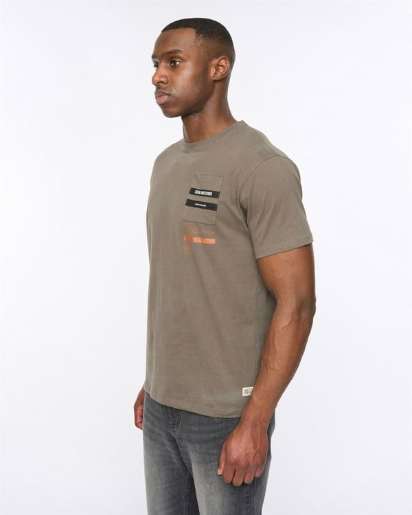 Duck and Cover Heningys T-Shirt Dark Olive