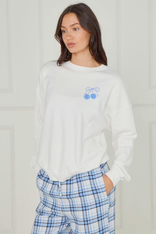 Sweet Side Cotton Pyjama Set – Blue Check