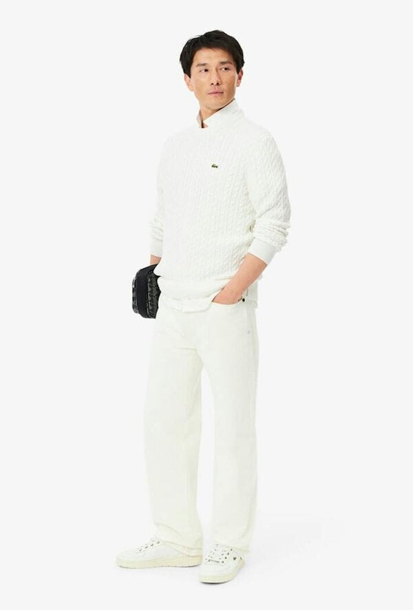 Lacoste Cable Knit Cotton Sweater