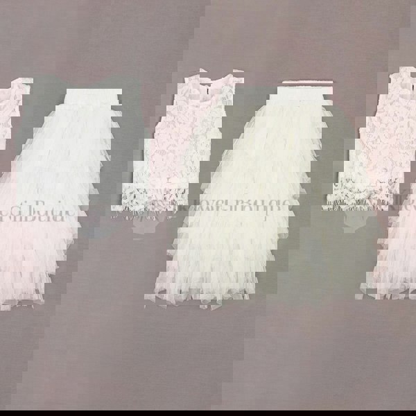 UK Flower Girl Boutique Ophelia Couture Set - Ivory White