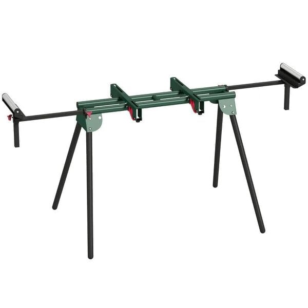 Universal Mitre Saw Stand with Adjustable Rollers and Support Arms, Portable Miter Saw Stand with Folding Legs