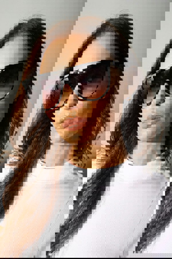 SVNX Oversized Rounded Frame Sunglasses with Ombre Lenses