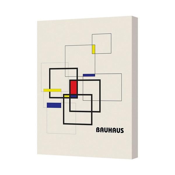 Benjamin Tate Design Bauhaus Abstract Geometric Canvas Art Print With Multicolor Squares