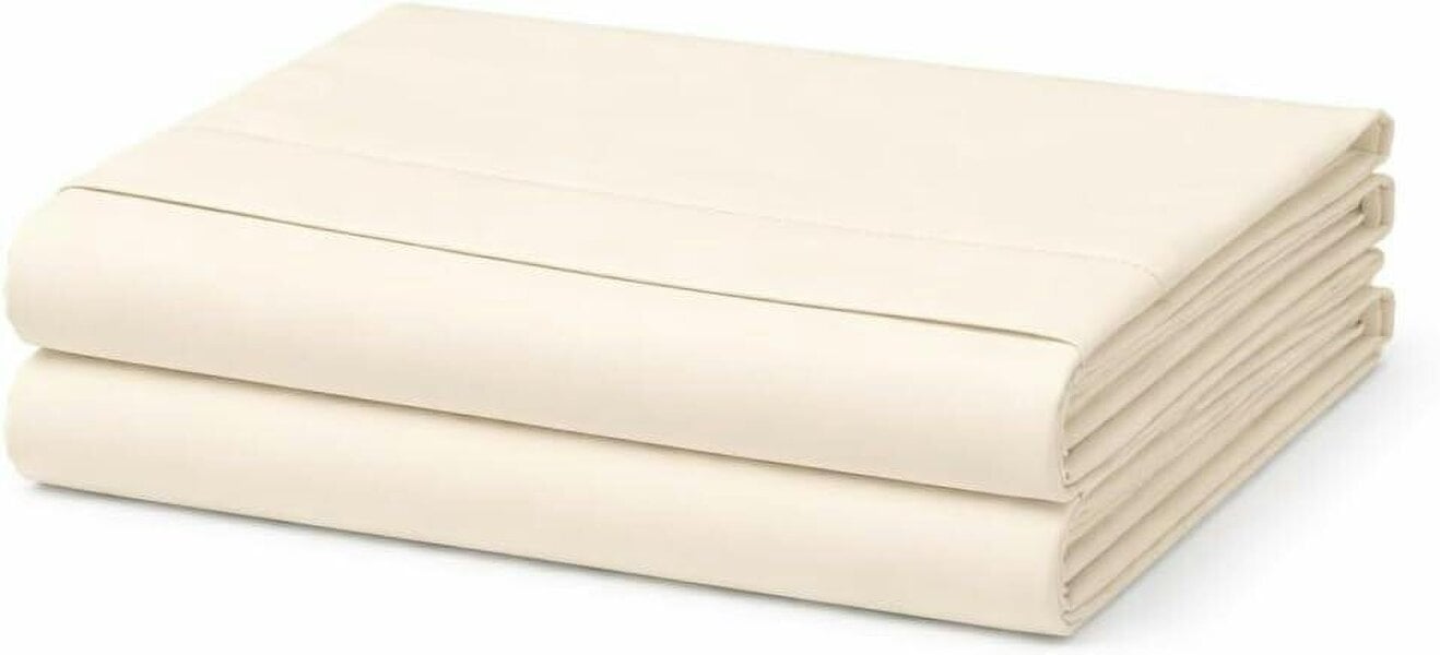 Night Zone Microfibre Flat Sheet – Ultra Soft Breathable Easy Care Bed Sheet - Cream