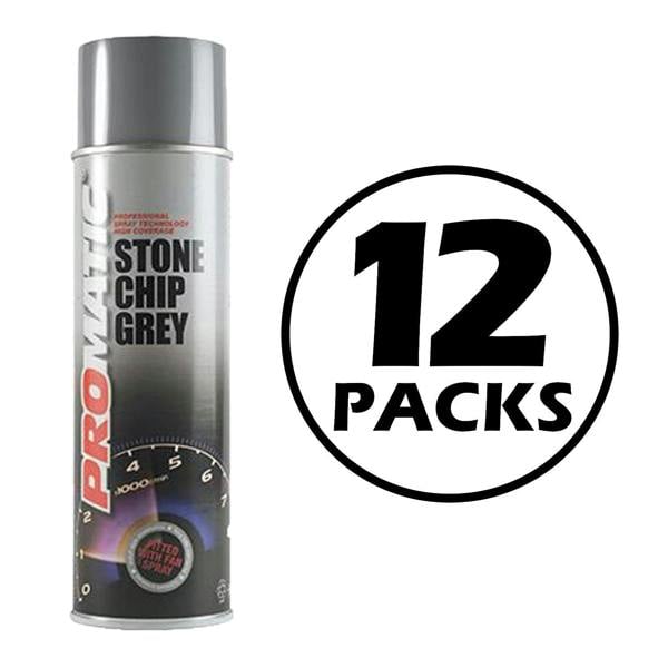 Promatic 12X Promatic Stonechip Grey Spray Paint 500ml
