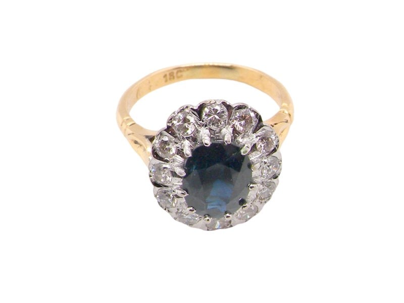 Vintage Tom An impressive Sapphire and Diamond cluster ring