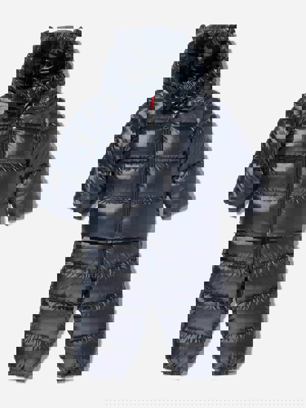 Moncler Enfant Baby Down Padded Snowsuit in Navy