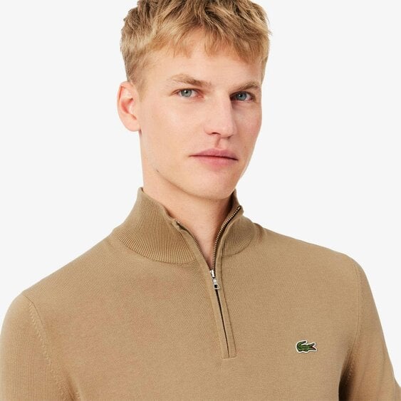 Lacoste AH1980 Quarter Zip Cotton Knit