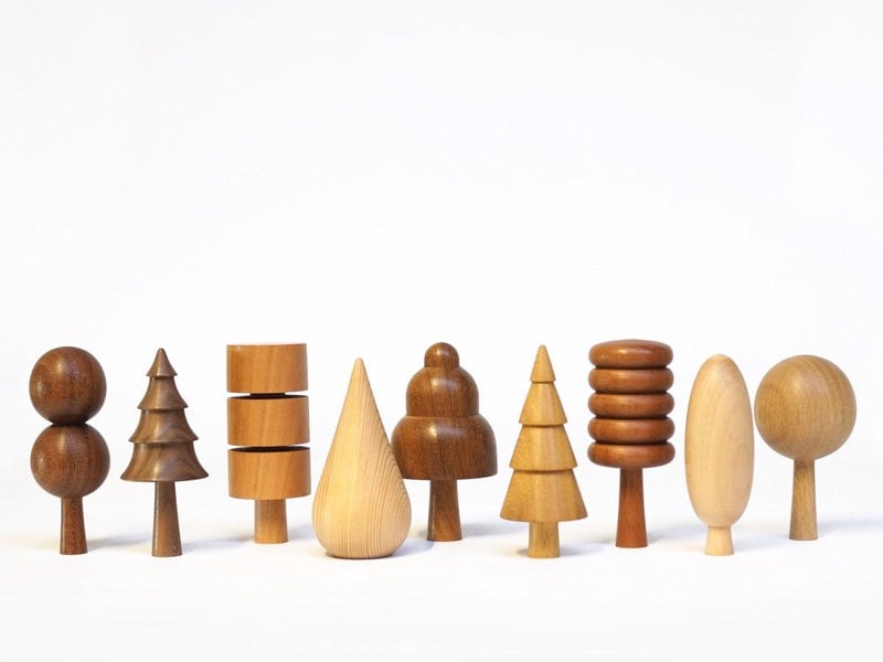 The Arboretum Handmade Wooden Forest Wooden Trees - Child Friendly Ornaments