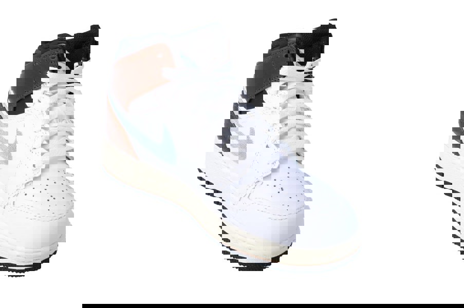 Nike Air Jordan 1 Mid SE GS Trainers Fq8162 142 - White Blue Grey Black Sail 142 - Photo 3