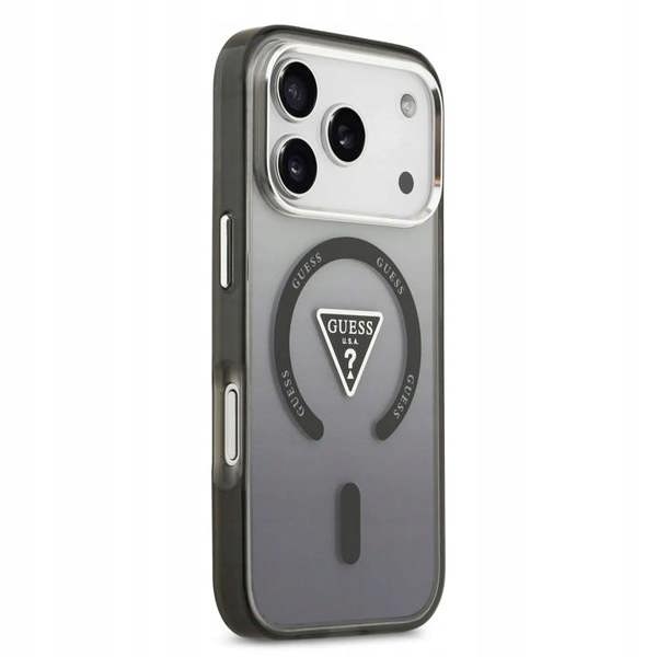 Guess IML Gradient Triangle Logo Case with MagSafe for iPhone 17 Pro Max 6.9" Black - GUHMP17XHGTMLCGK