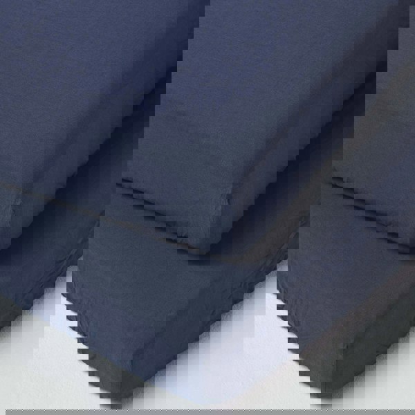 HOMESCAPES French Flax Linen Cot Fitted Sheets - 60 x 120 x 15 cm, 2 Pack