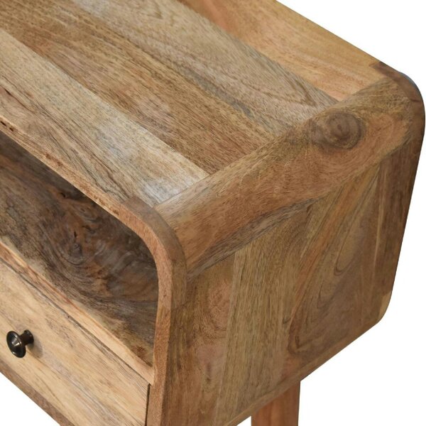 Wyld Haus Peschiera Mini Curved Oak Mango Wood Console Table