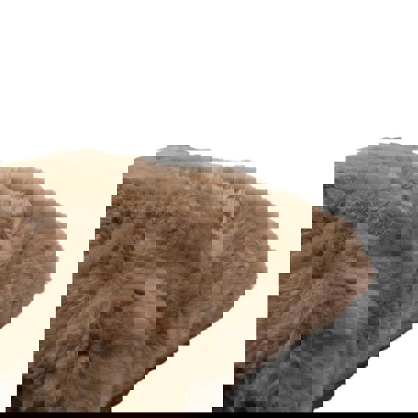  Alpaca Fur Cushion | Double sided | Short Wool Taupe