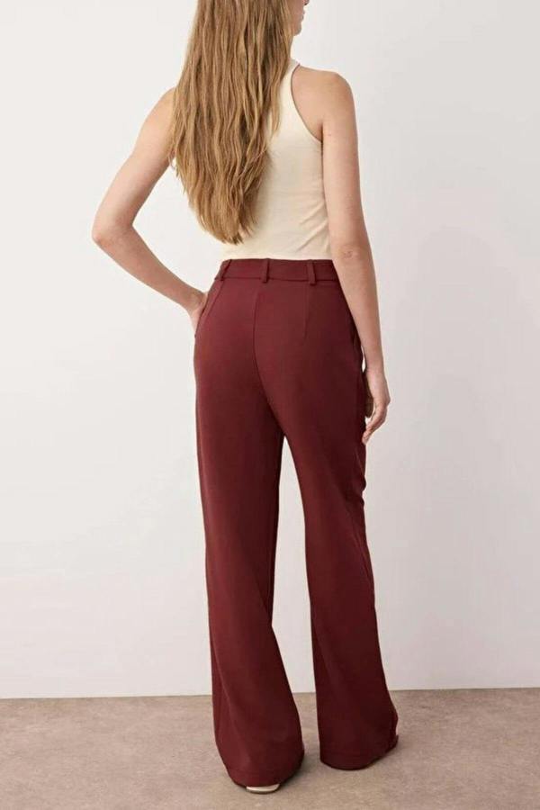 WOVCOR Pleated Wide Leg Woven Trousers