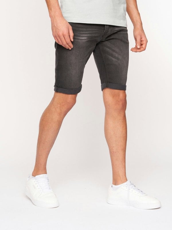 Crosshatch Reestier Denim Shorts Black