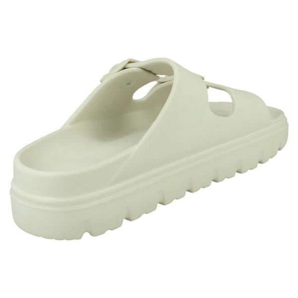 Spot On Ladies Spot On Casual Buckle Detail Sliders Sandals F12101