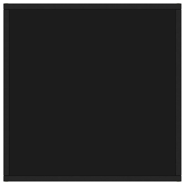 Berkfield Coffee Table Black with Black Glass 60x60x35 cm