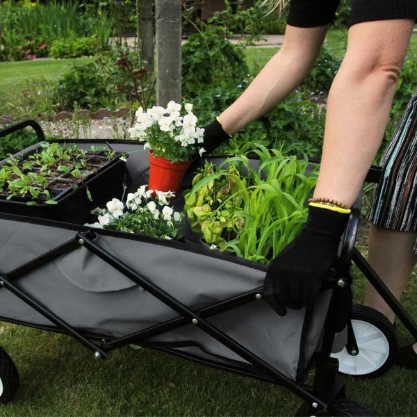 Monstershop Foldable Garden Cart Grey