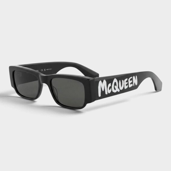 Alexander McQueen Square Sunglasses Black White