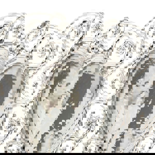 Heart Themed 4x4 Silver Picture Frame with Small Diamante Crystals Image 4