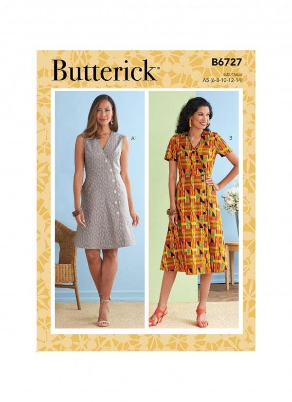 Butterick Sewing Pattern 6727, Dresses for Women, A5 (6-8-10-12-14) - Easy
