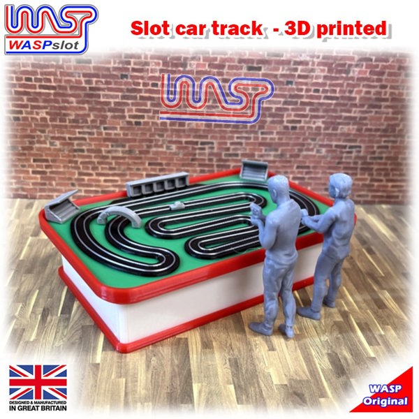 MCSlots Slot Car Trackside Scenery Slot Car Track Silver 1:32 Scale Wasp