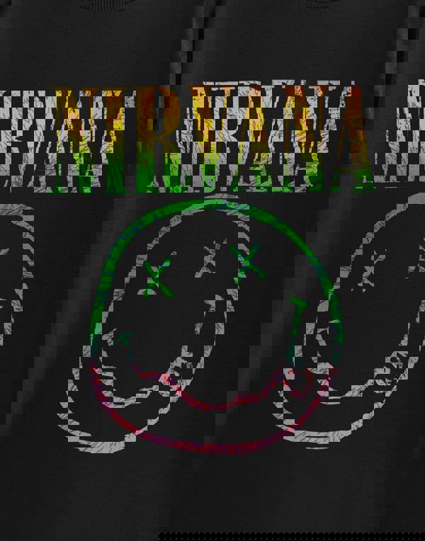 Nirvana Unisex Black Rainbow Short Sleeved T-Shirt