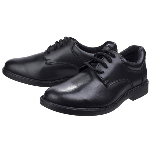Hush Puppies Tim Senior Leather Boys's Black Shoes