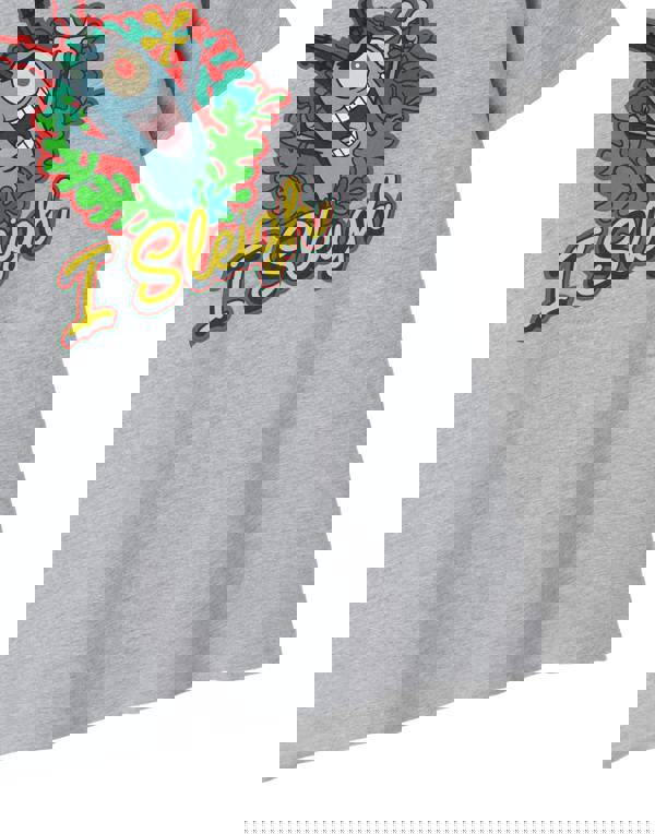 SpongeBob SquarePants Womens Grey I Sleigh Short Sleeved T-Shirt