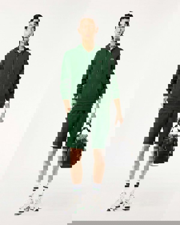 Lacoste Mens Fleece Full-Zip Hoodie - Green 132