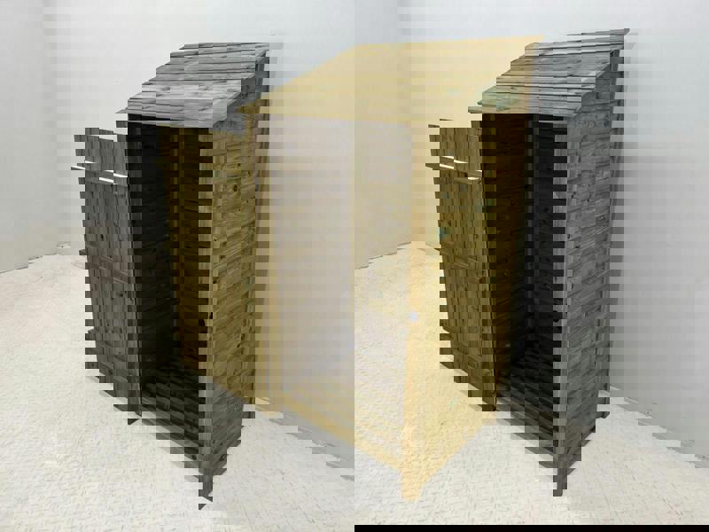 Arbor Garden Solutions Wooden Premium Tongue/Groove Log Store with Door (W-99cm, H-126cm or H-180cm, D-88cm)