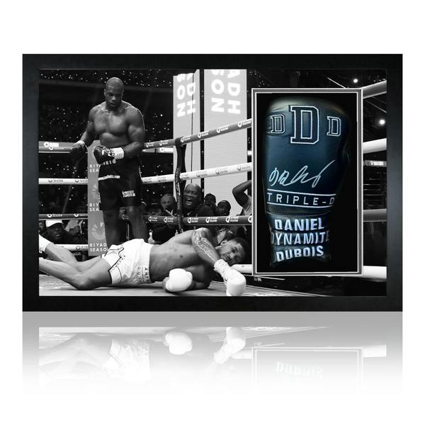 Daniel Dubois Signed Black Glove Iconic Frame