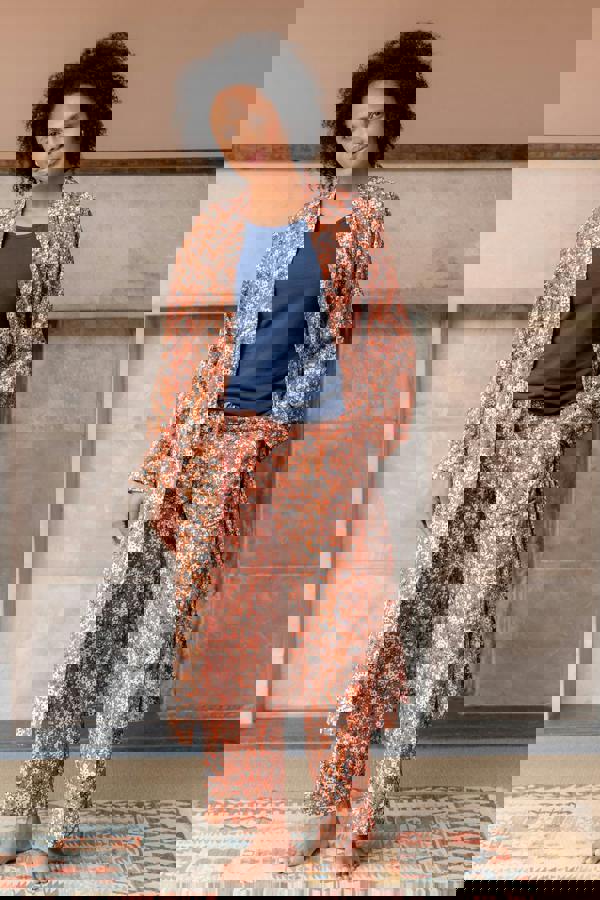 Lily & Me Day Break Cotton Dressing Gown Ginger