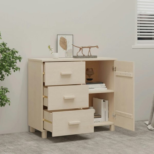 Berkfield Sideboard HAMAR Honey Brown 90x40x80 cm Solid Pinewood