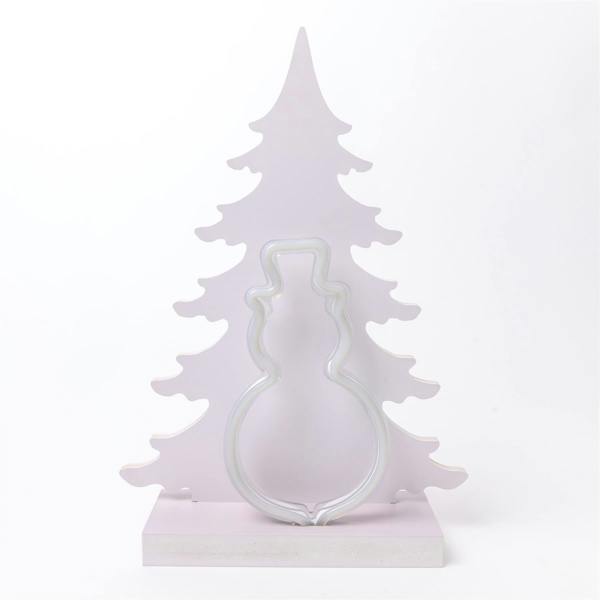 4cm Wooden Pre-Lit LED Snowman Christmas Decoration for Indoor Display image 5