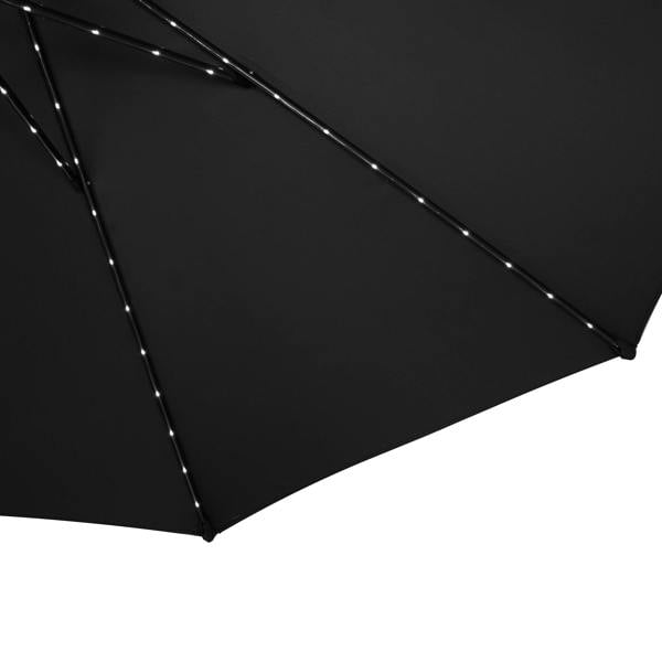 Jardi LED Tilt Parasol 2.7m – Black