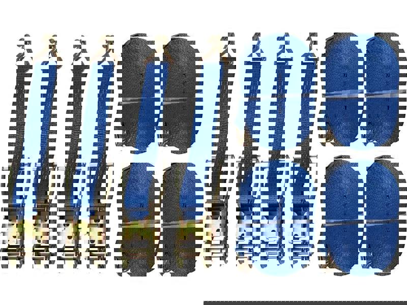 Ratchet Straps 5 Ton 50MM 25M x4 (Lashing Tie Down Claw J Hook Lorry Cargo)