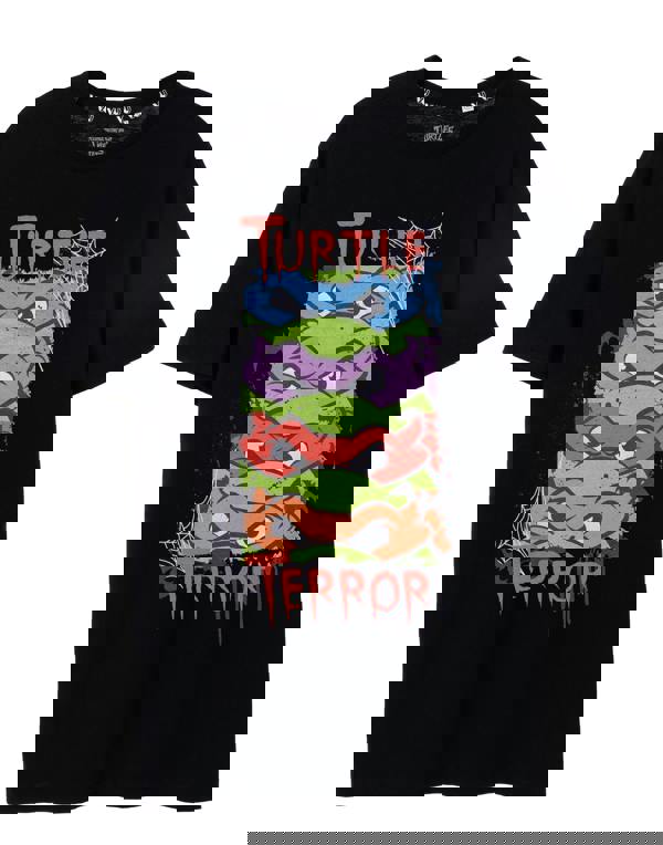 Teenage Mutant Ninja Turtles Mens Black Turtle Terror Short Sleeved T-Shirt