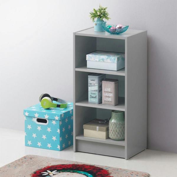 Timber Art Design Small 3 Tier Cube Bookcase Display Shelving Storage Unit Wood Furniture