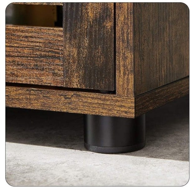 Modcraft Rustic Bathroom Floor Cabinet with 3 Drawers & Adjustable Shelves – Wooden Storage Unit for Bathroom