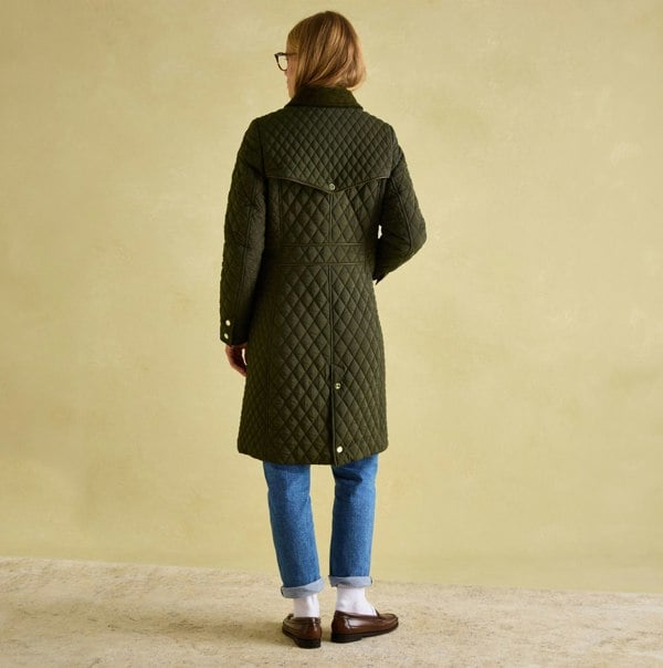 Joules ROSEWELL LONG Womens Coat Green