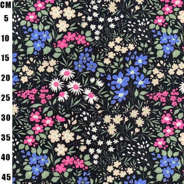 Minerva Printed Cotton Needlecord Dressmaking Fabric per metre, 145cm / 57" Wide