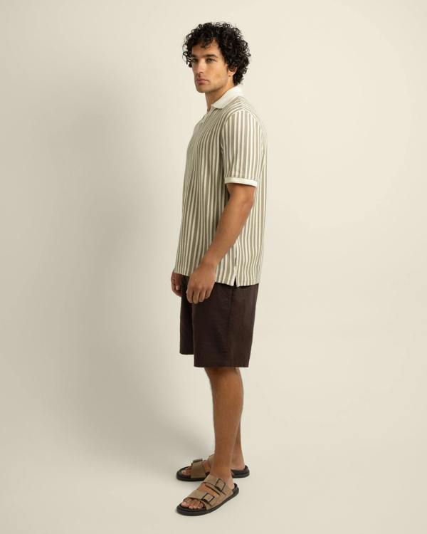 Larsson & Co Mattias - Jacquard Stripe Polo Shirt