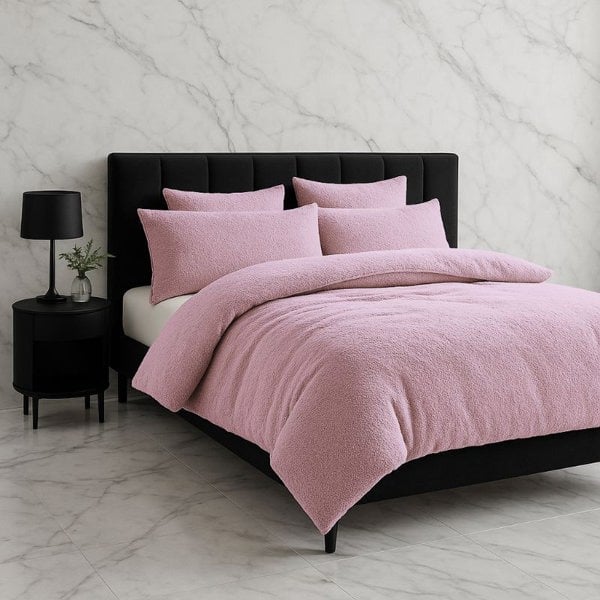 Snug City Teddy Bear Fleece Duvet Cover & Pillow Case Set